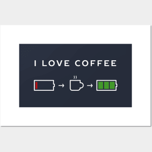 I love coffee caffeine lover Posters and Art